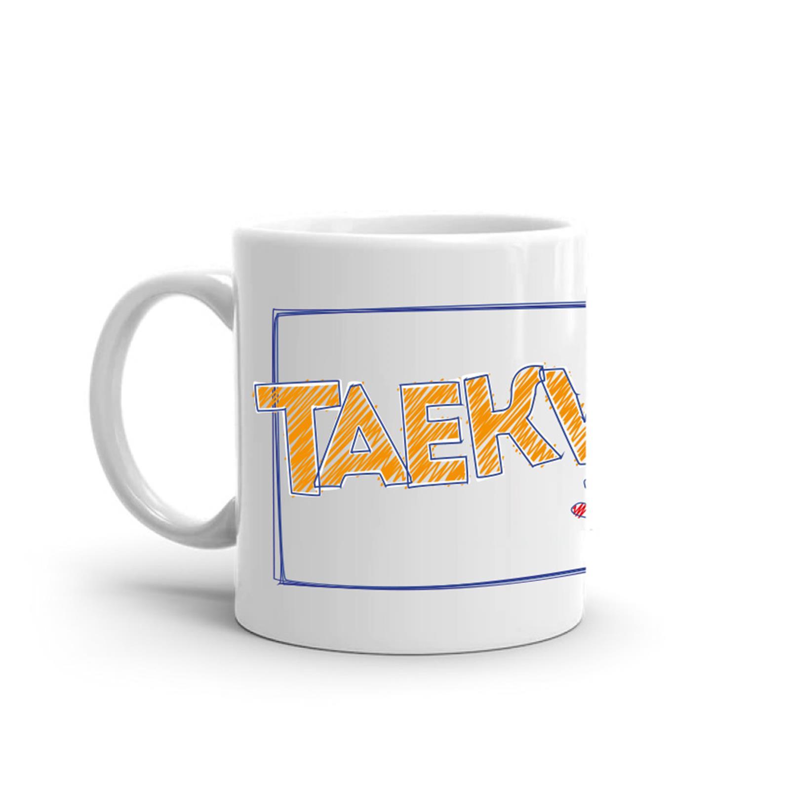 PubbliSport Tazza in ceramica taekwondo arancio (Ø82*95)