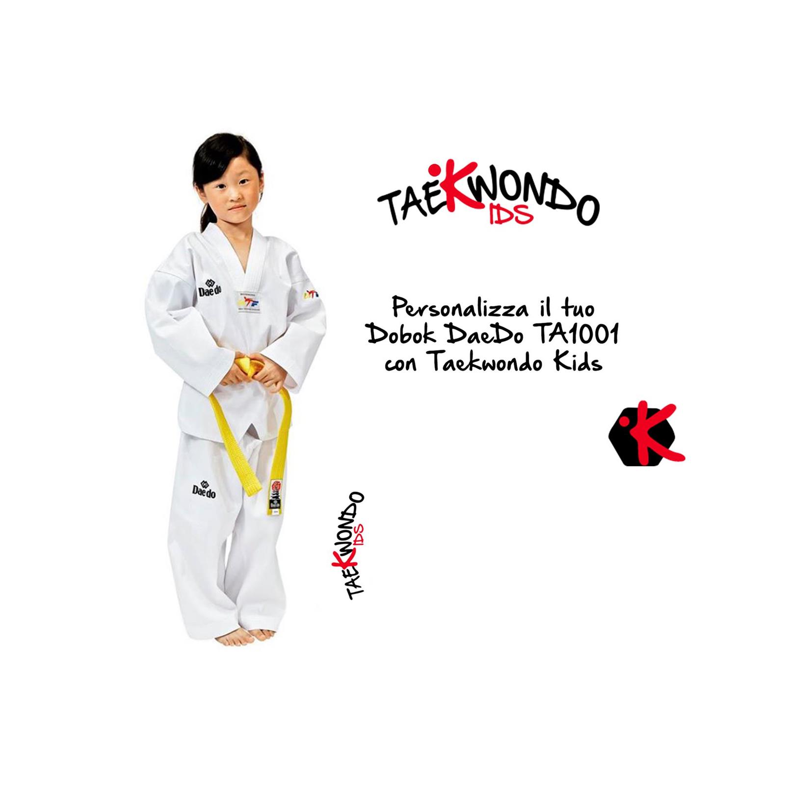 Dae Do Dobok WTF Taekwondo Kids Omologato Dae do (0000° - 100cm - BIANCO)