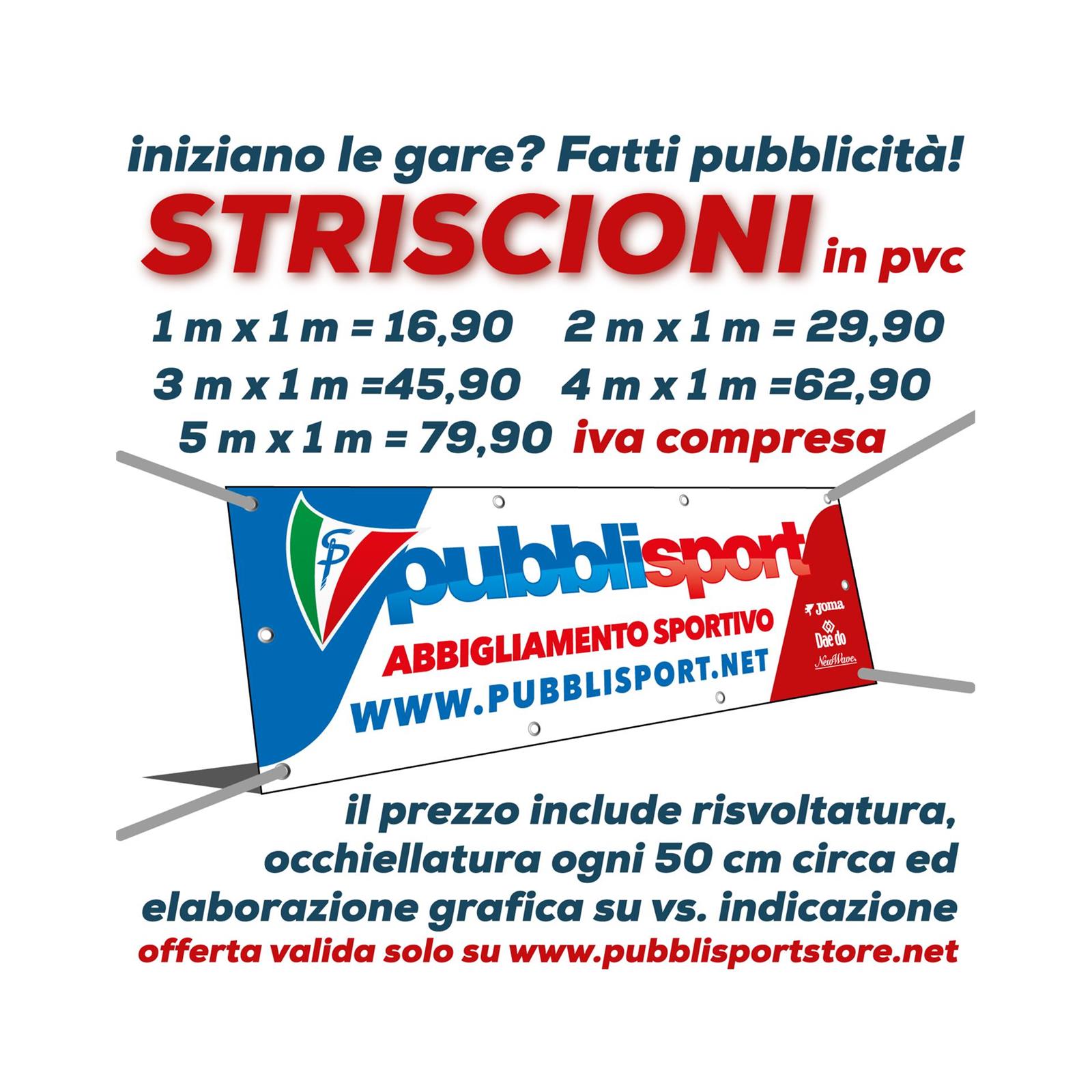PubbliSport Offerta Striscione in PVC 400gr Spalmato Occhiellato