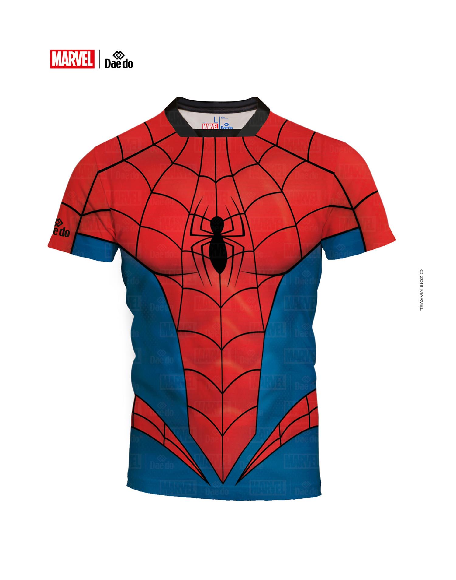 Dae Do Maglietta Spider-Man Full Print Slim Fit (12 - ROSSO - BLU)